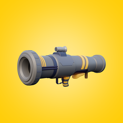 Cartoon gun - Bazooka 3d 3d art blender cartoon design fire gun illustration low poly stylized ui war weapon