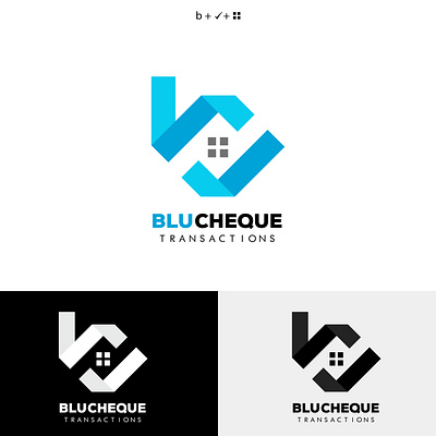 BLUCHEQUE LOGO abstract logo brand identity branding business logo design graphic design illustration initial logo logo minimal minimal logo modern logo playful logo vector