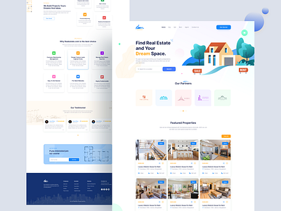 Real Estate Landing Page apartment architecture building home home page house landing page minimalist properties property real estate real estate website realestate residence ui ux web web design website website design