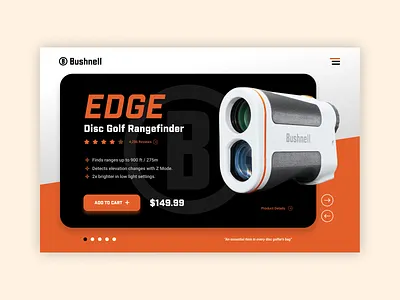 Bushnell Disc Golf Rangefinder disc golf ecommerce golf interactive product slider ui ux web web design