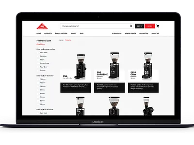 Mahlkönig: Designing a complex online store & eCommerce site design ecommerce ecommerce design