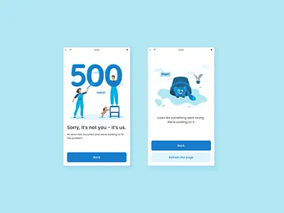 500 error 500error application design digital illustration digitalart error illustration mobile ui ux
