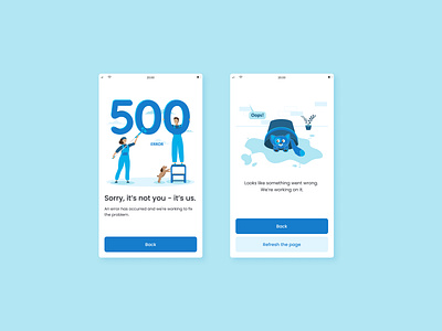 500 error 500error application design digital illustration digitalart error illustration mobile ui ux