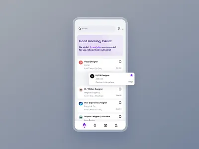 Dashboard dashboard gradient jobs main page recommended remote work ui ui design uxui webdesign wireframe