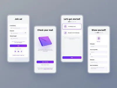 Registration process app app design email input onboarding registration sign up ui ui design uxui web design welcome wireframe