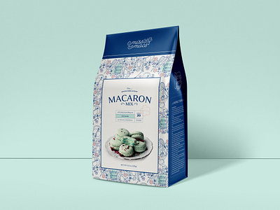 Macaron Mix Packaging | Miss Macs baking baking flour packaging brand identity brand marks brand pattern brand presentation branding desserts feminine french dessert graphic design illustration label design logo macaron macaroon mockup packaging design sophisticated branding surface pattern