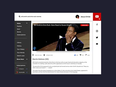Youtube Redesigns | Themes | Templates app branding creativity design google illustration logo oscars redesign redesign concept social media typography ui ux vector web design youtube