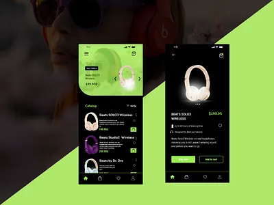 Beats headphones store concept app design ecommerce mobile store concept ui ui design uiux user interface