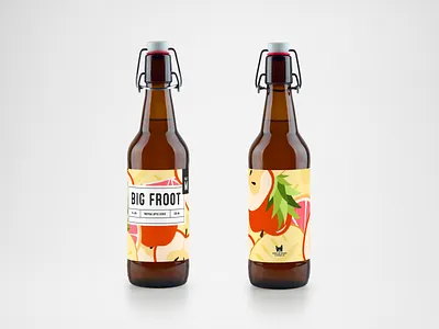 Half Monty Brewery: Big Froot beer bottledesign branding brewery design graphic design illustration logo