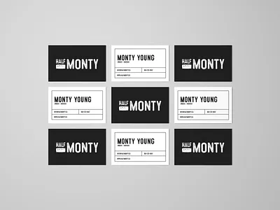 Half Monty Brewery: Business Cards beer branding brewery businesscard design graphic design logo