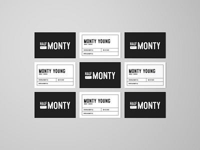 Half Monty Brewery: Business Cards beer branding brewery businesscard design graphic design logo