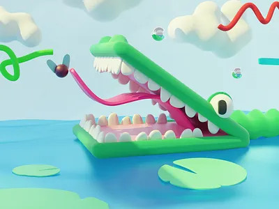 Hungry Coro 3d 3d design blender concept ill illustration