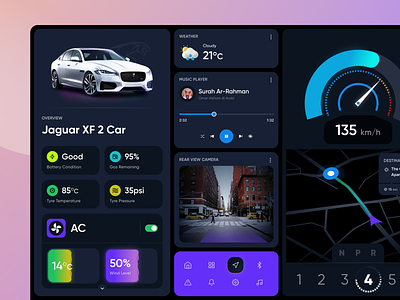 Car Monitoring Dashboard automobile automotive car car dashboard dashboard design inspiration display electric car electric vehicle instrument console interface motor design smart device tesla uiux user experience user interface ux vehicle vehicle dashboard