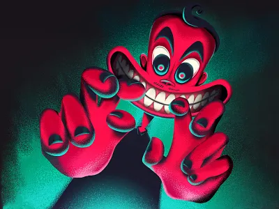 Evil Signore boss character art character design crazy creep creepy evil farhay florian farhay freaky horror illustration moustache mustache villain