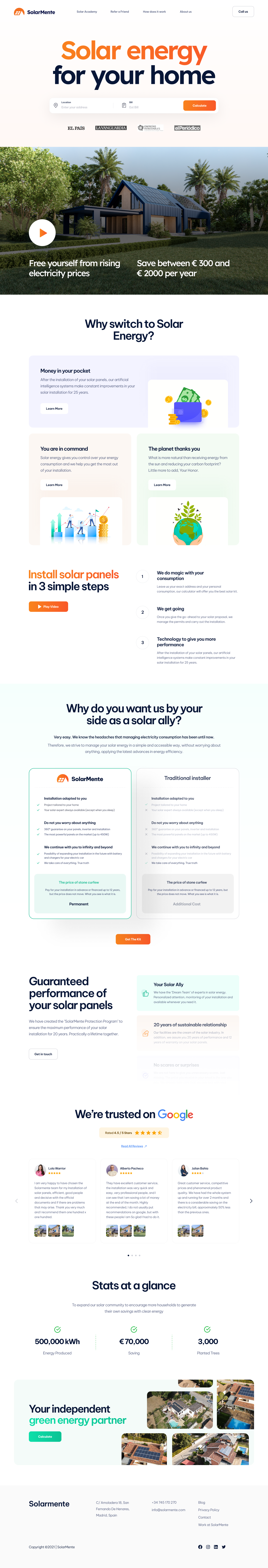 Solar energy website UI branding design graphic design green energy websites logo solar energy solar ui solar websites sustainable websites ui user interface