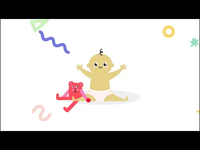 Kudos Diapers Animation after effects animation baby branding diapers illustration kids brand motion graphics