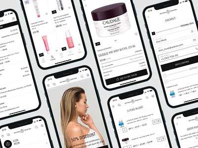 Farmcosmetica | Online Cosmetics Store. Mobile Design beauty cosmetics design e commerce e shop interface logo mobile design online shop online store product cart shop ui ux web website