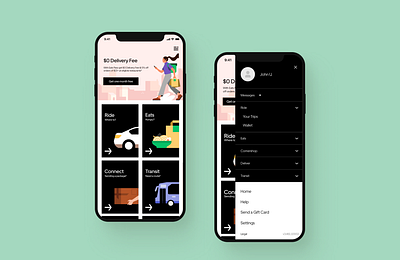 Uber Application Redesign application branding design graphic design illustration mobileapp uber ui ux