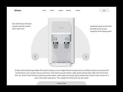 Water Purifier Website Exploration bitmatestudio clean design ecommerce landing landing page marketing minimal online shop purifier shop shop ui uiux ux water water purifier web web design web header website