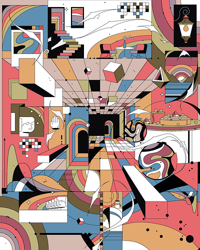 Daydream abstract branding drawing graphic design illustration