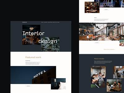 Interior design studio banner branding design interior design interior design studio logo ui ux web