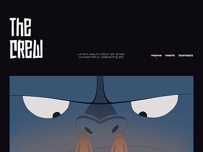 Homepage exploration for a newborn animation studio animation art direction dark theme loading motion studio ui web