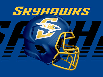 SACHS Skyhawks athletic logo branding canada football helmet graphic maniac sachs sachs skyhawks skyhawks sports branding sports design sports identity sports logo