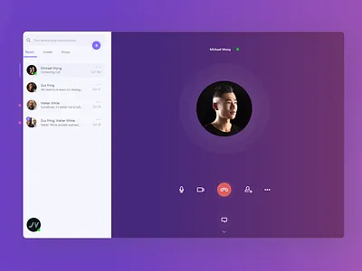 Desktop UI - VoIP App graphic design ui