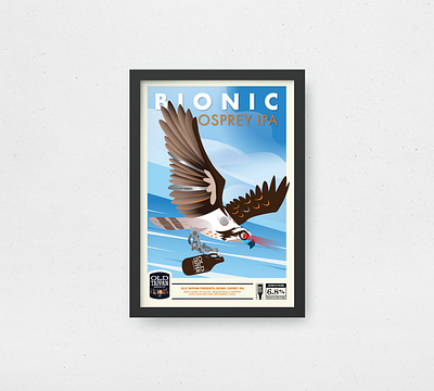 Bionic Osprey IPA design illustration poster design