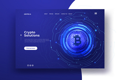 Cryptocurrency landing page 3d animation branding design graphic design illustration logo ryptocurrency landing page ui ux vector