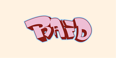 Raid Pink Red Graffiti Piece design graffiti illustration typography vector