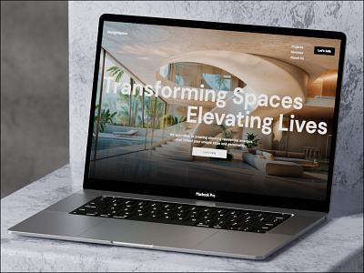 Landing Page Design - Interior Design Studio 2025 branding designtrends figma framer freelancer interior design studio landing page modern website rive ui uiux ux web design webflow wixstudio
