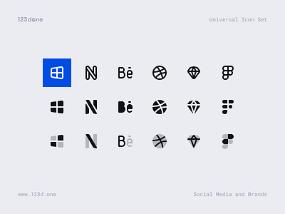 Universal Icon Set | 1986 high-quality vector icons 123done clean figma glyph icon icon design icon pack icon set icon system iconography icons interface minimalism symbol universal icon set user vector icons