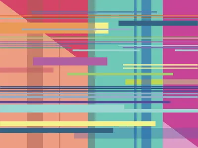 Musical Color abstract bold bright colorful geometric illustration lines music shapes