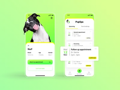 Daily Ui 006 006 animals app appointments dailyui dog grooming pet care profile vet