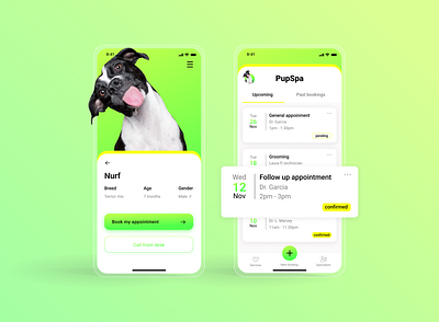 Daily Ui 006 006 animals app appointments dailyui dog grooming pet care profile vet