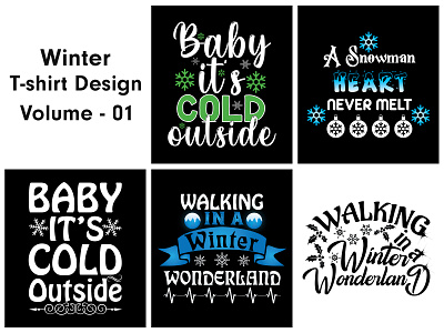 Winter T-shirt Design graphic design t shirt design tshirt ui uiux ux winter winter t shirt winter t shirt design