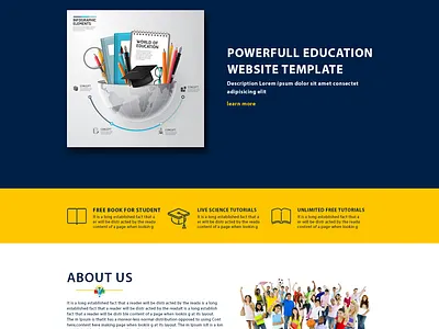 Education & Online Courses coaching college course creative css online school ui university ux