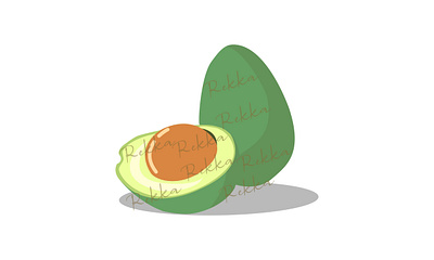 Avocado affinity design avocado design illustration vector