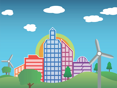 Power of Element O - Animated 2d after affects animated animated illustration animation business city design environment motion graphic motion graphics oxygen video wind