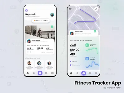 Fitness Tracker App 3d animation app branding design figma graphic design logo motion graphics sketch ui ux vector