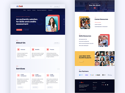 Landing Page Concept - Service Website adobe xd home page landing page service website ui website xd