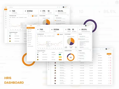 HRIS Dashboard app branding chart design charts dashboard dashboard design design graphic design hris illustration line chart typography ui ui kit design ux vector web app design webapp