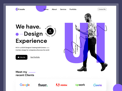 Personal Portfolio Landing Page cpdesign creative portfolio creativepeoples design designer portfolio designer website landing page personal portfolio personal website portfolio template trending ui web web design