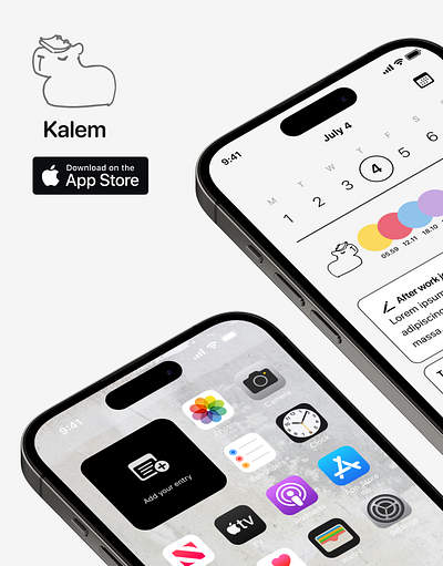 Kalem - Note App for Managing Anxiety branding ui