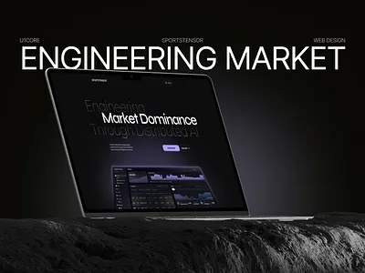 Sportstensor - Engineering Market landing page ai dark theme design engineering graphic landing responsive ui uiux user engagement ux web design