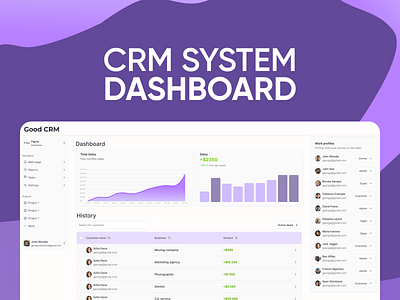 Dashboard CRM Web design app app like design branding crm crm design dashboard dashboard design design illustration logo mobileapp ui uiux web design webdesign