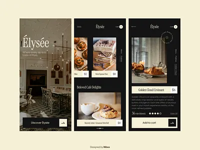 Élysée Cafe🍩 branding cafe cafedesign dashboard design design ecommerce website design figma illustration logo product design ui ux website design