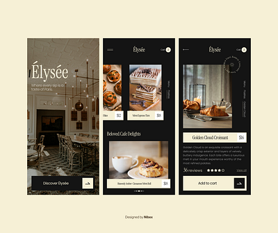 Élysée Cafe🍩 branding cafe cafedesign dashboard design design ecommerce website design figma illustration logo product design ui ux website design