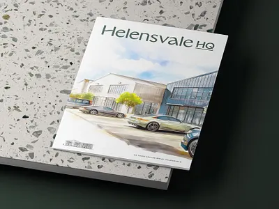 Helensvale HQ branding branding clean illustration logo property real estate typography watercolour